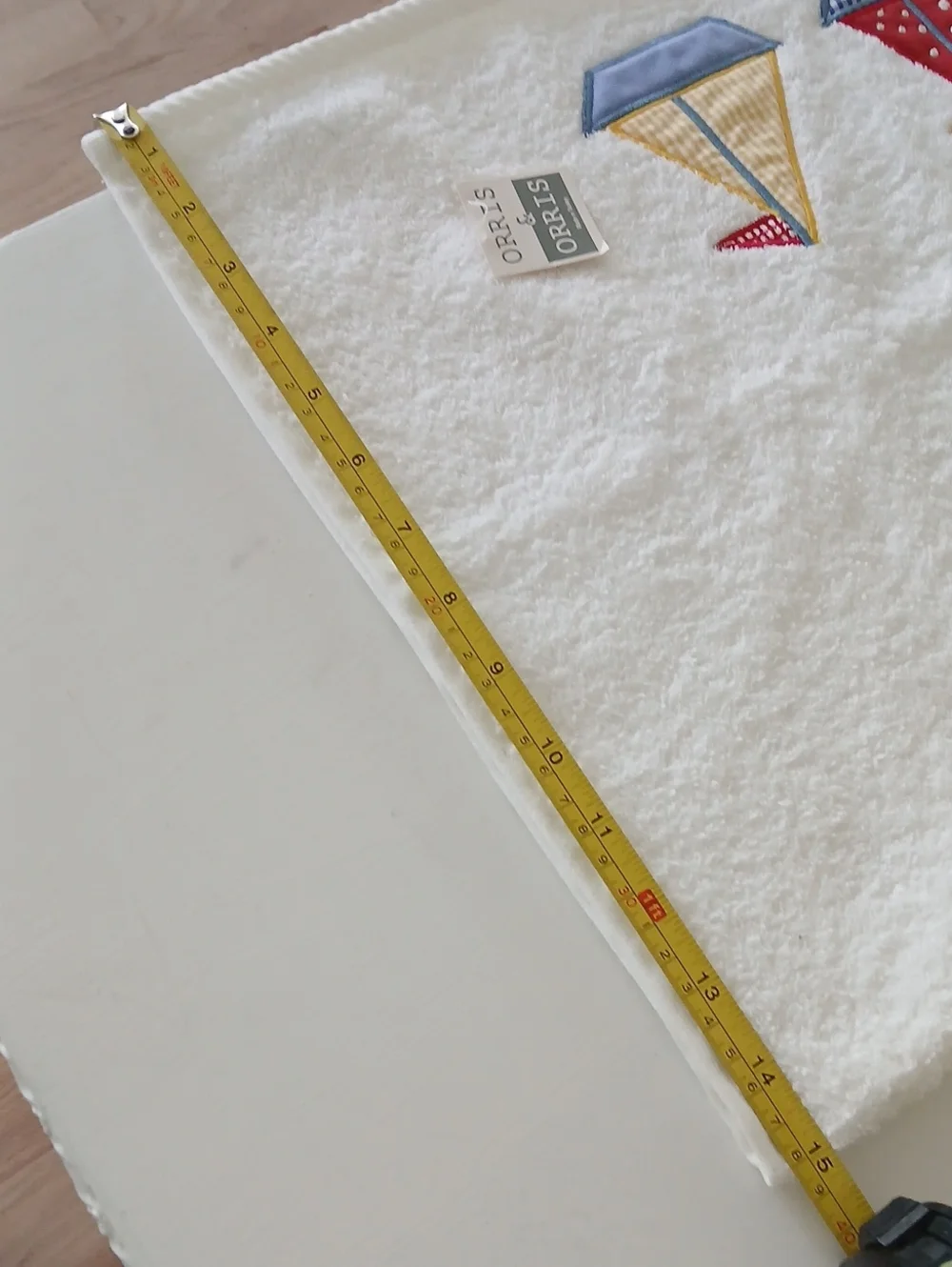 White Red Blue Yellow Gingham Sailboats Terrycloth Hand Towels 19x30